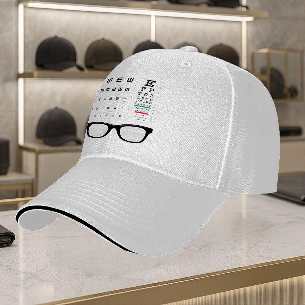 Unisex Trendy Baseball Cap for Unisex Vision Chart Print Series Fashionable and Versatile Daily Commute Accessory Stylish Duckb