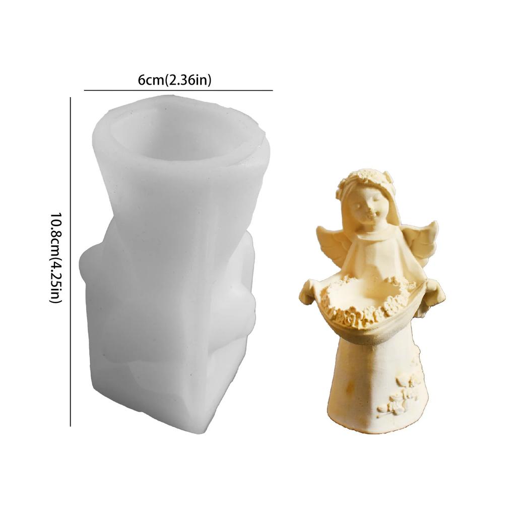 Top Quality DIY resin silicone mold for jewelry heart-hugging angel plaster candle ornaments home desktop decor holiday gift