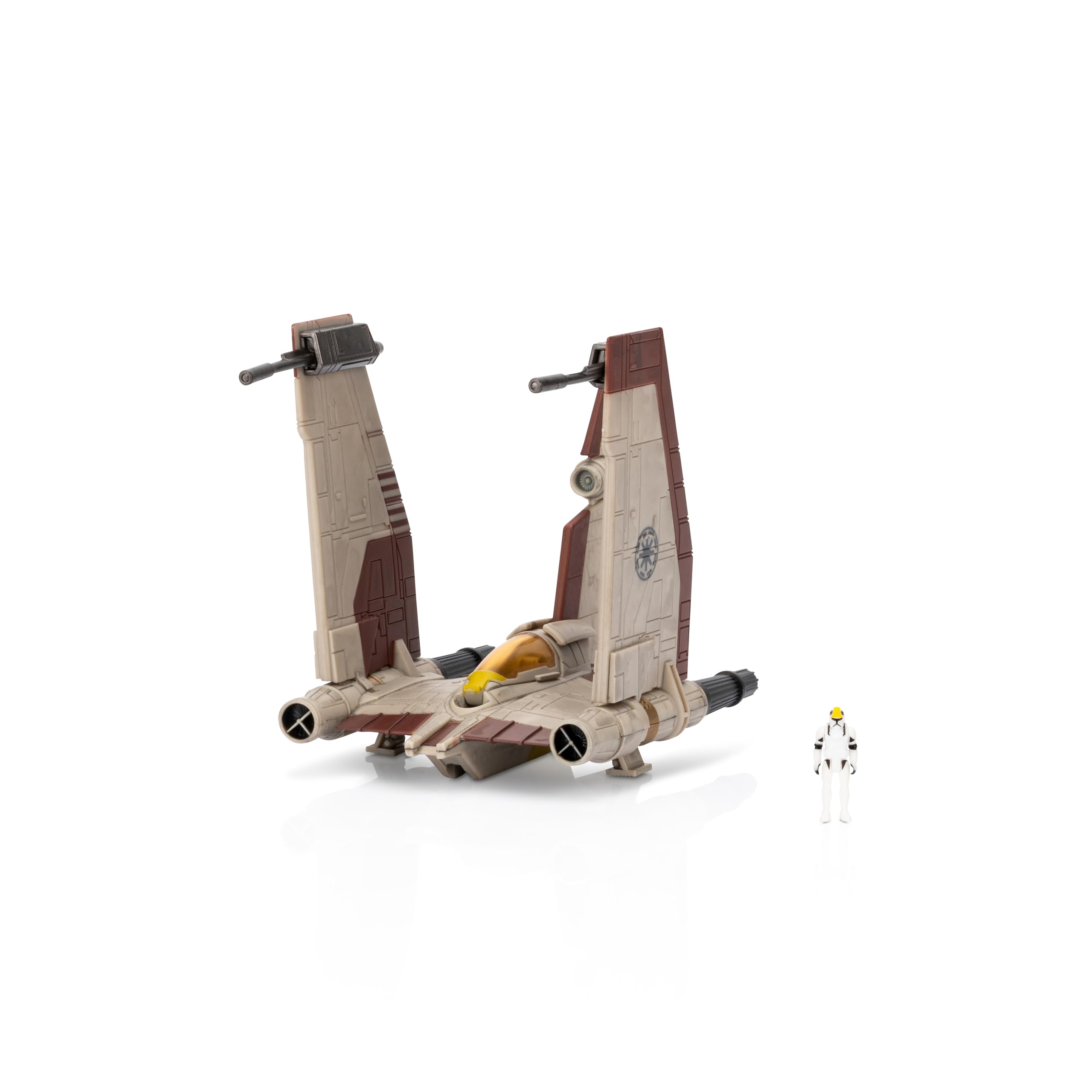 

Star Wars Micro Galaxy Squadron V-19 Torrent Starfighter - 5-inch Vehicle with Folding Wings and Tailfins Plus 1-inch Micro Figure Accessory