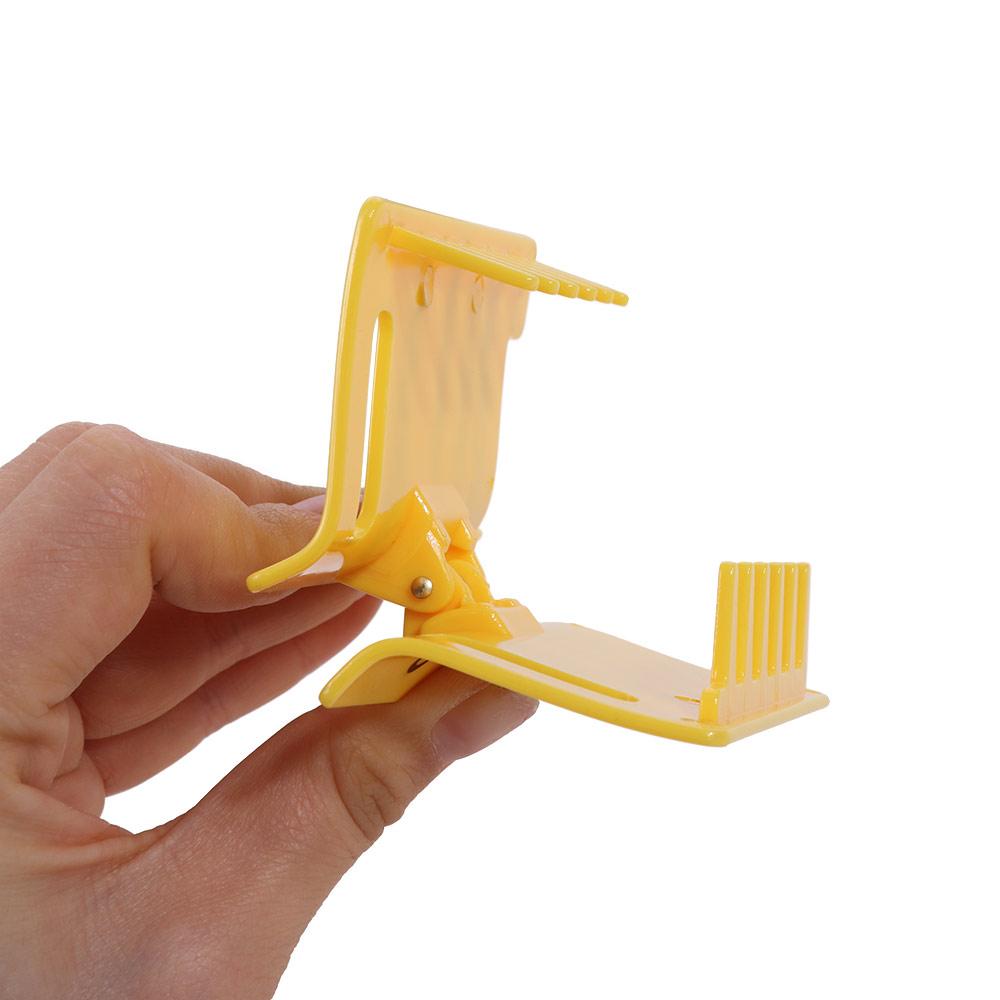 Leuchtend Gelbes Warnschild Haarspange Starker Halt Warnung Pferdeschwanzhalter Dickes Haar