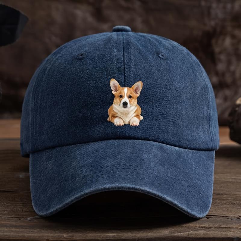 Stylish and Versatile Corgi Print Baseball Cap for Men  Trendy Outdoor Duckbill HatAppropriate for Any Season