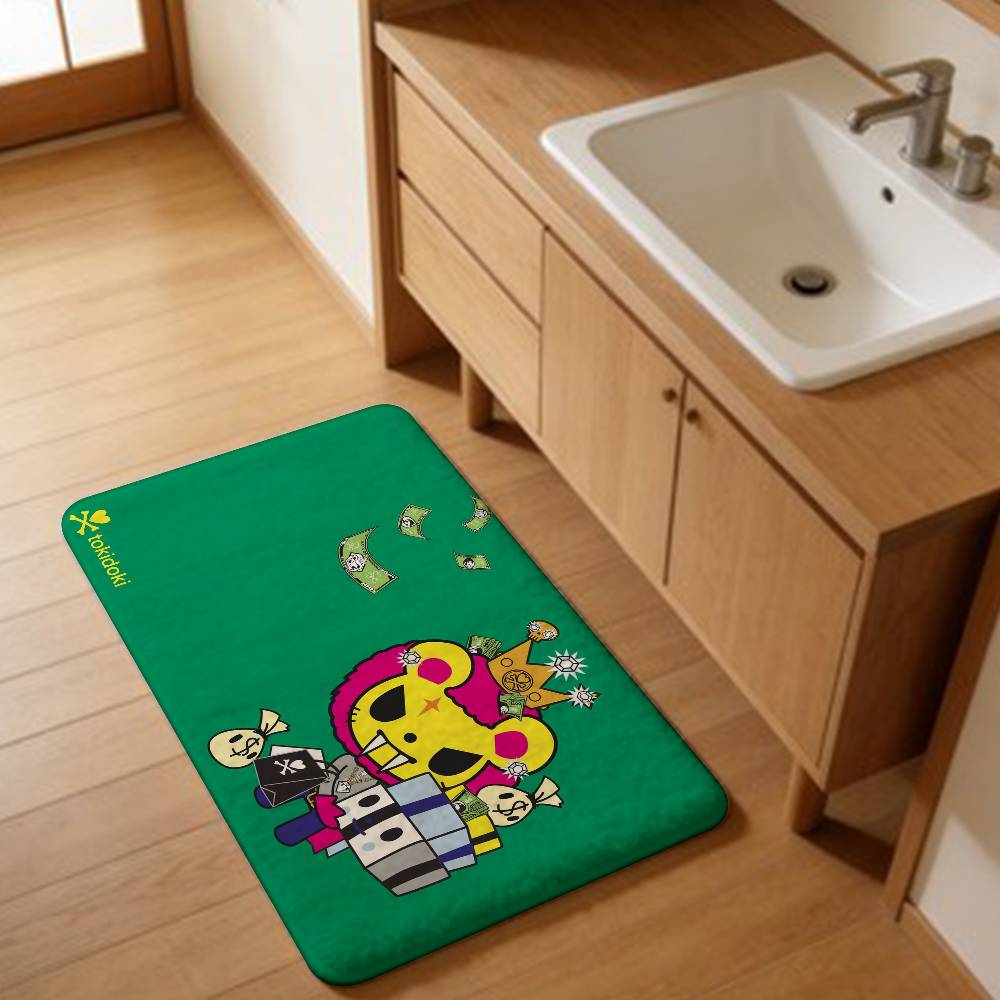 Japan Anime Tokidoki Floor Mat INS Style Soft Bedroom Floor House Laundry Room Mat Anti-skid Household Carpets