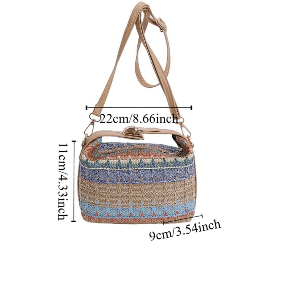 Leisure Weave Handbag Trendy Women Shoulder Bag Summer Straw Crossbody Bag Women