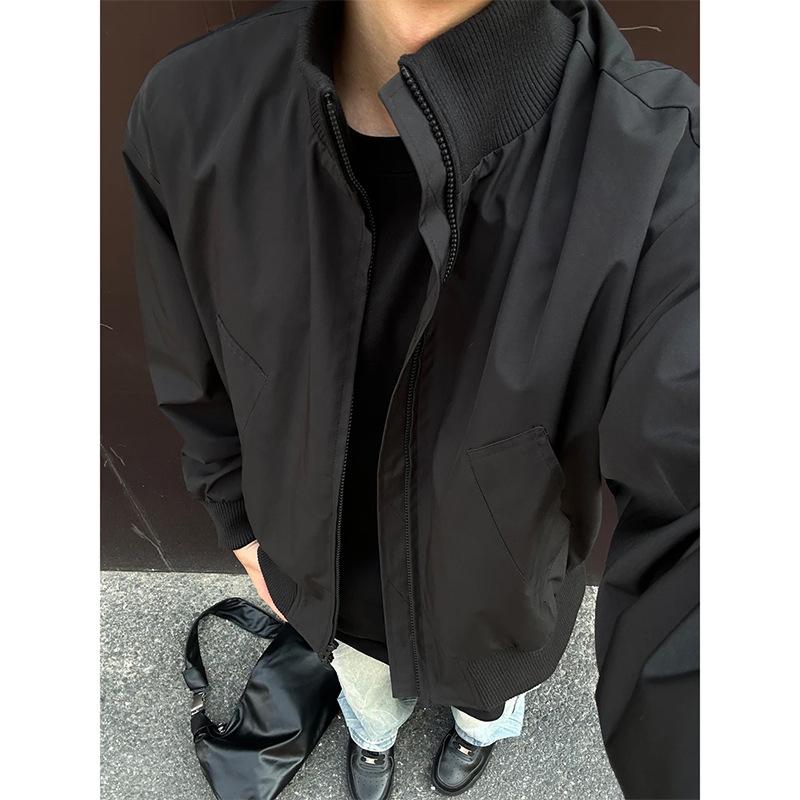 Cleanfit American Flight Jacket Men's Autumn Trendy Brand Wear Short Baseball Jersey Heavy Stiff Tooling Jacket