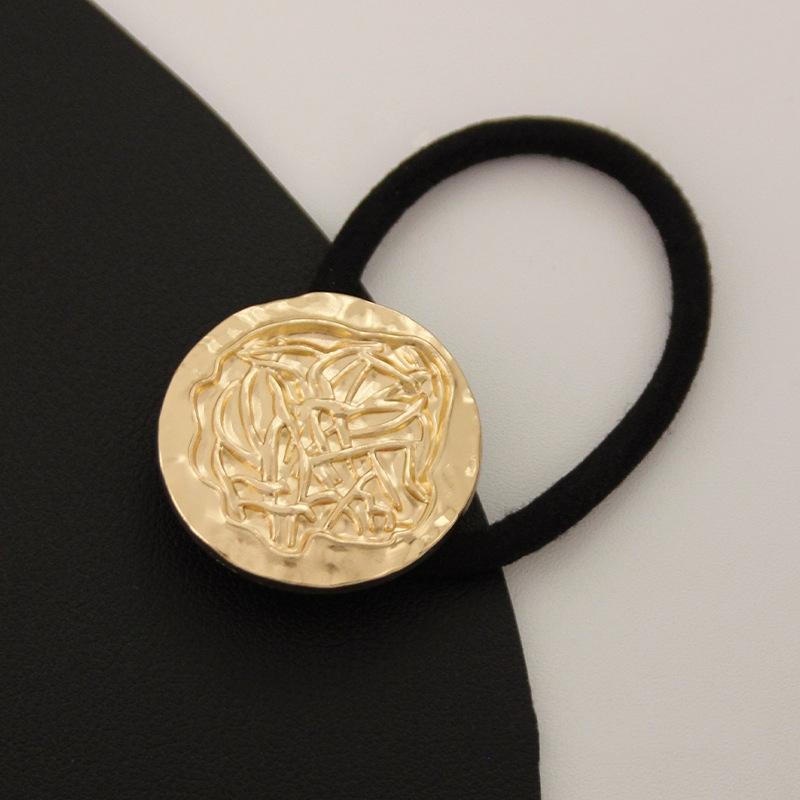 3pcs/set Korean Fashion Metal Irregular Hair Bands Ropes Women Double-Layer Headband Elastic Hairbands Ponytail Holder Hair Accessories