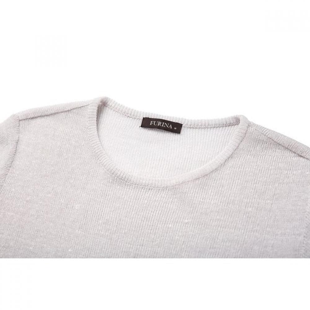 FURINA My Linen Fancyan ShorT Sleeve KniT T shirT