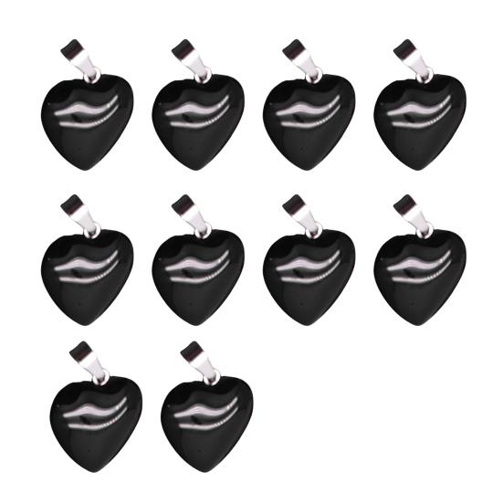 Heart Shape Pendant Necklace Charm 20mm Love Heart Shaped Pendant Jewelry Accessory for DIY Crafts Necklaces Bracelets Key Chains