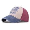 Washed Cap Baseball Old Letters Printed Cap Cotton Sunshade Material