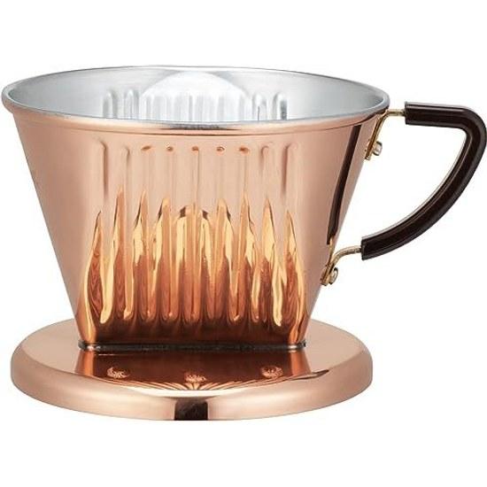 Kalita High Thermal Conductivity Copper Coffee Dripper 2-4 People Cu102 Made Japan Drip Equipment #05153 Two-person Four-person 2-cup 4-cup Stylish