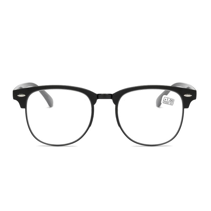 Modische schwarze quadratische Lesebrille für Männer und Frauen +1,0 + 1,5 + 2,0 + 2,5 + 3,0 + 3,5 + 4,0