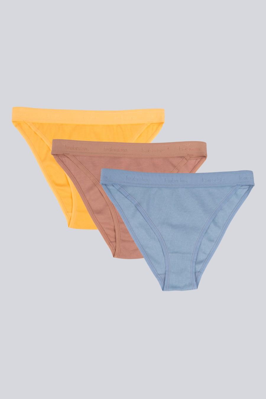 

Трусики слип, 3 штуки brabrabra (85989) 1(XS) різнокольорові кольору