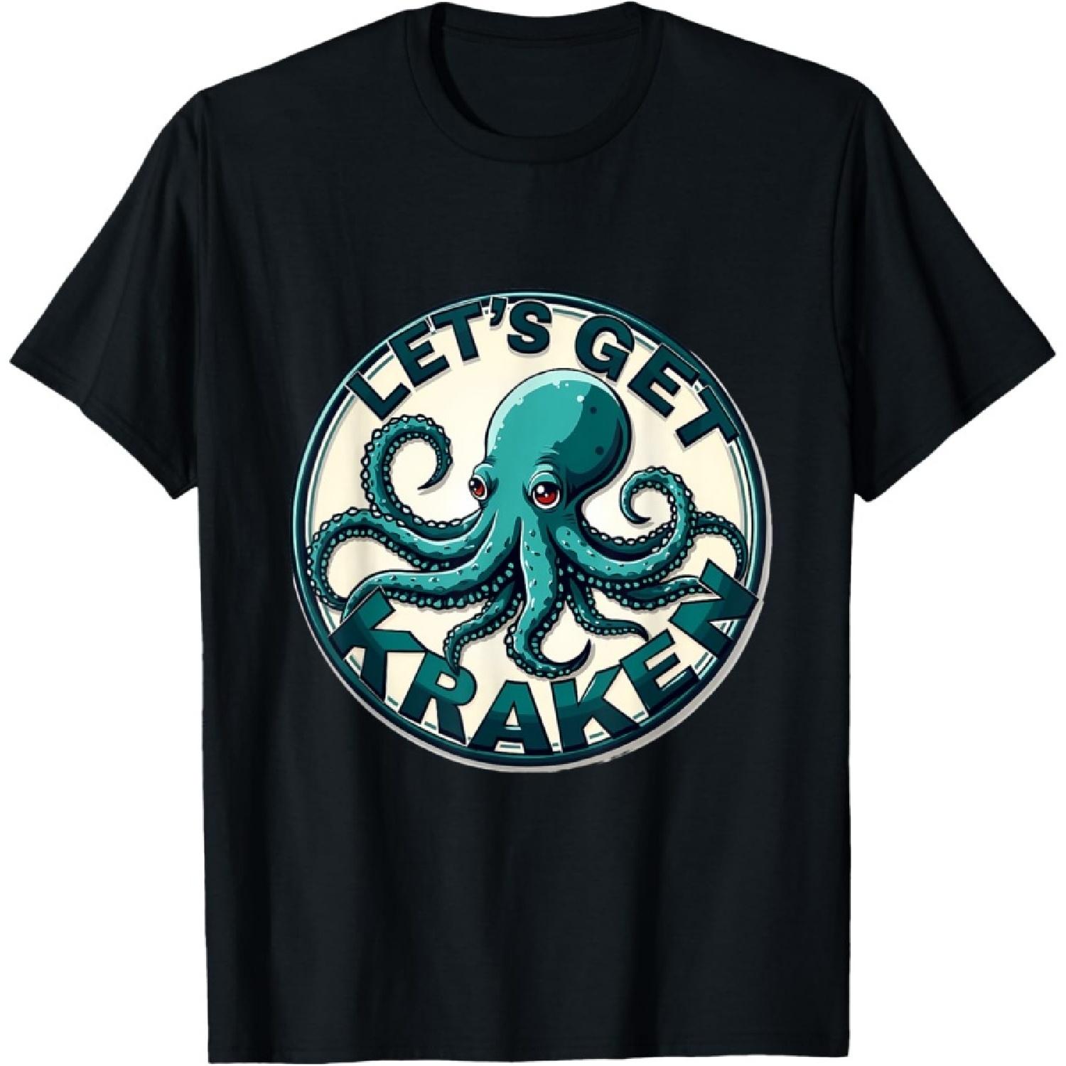 Let s Get Kraken Nautical Sea Octopus T-Shirt S