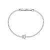 14K Gold Plated Star Charm Tennis Bracelet for Women, Six Point Star with Round Stone Center, Sparkling Cubic Zirconia Jewelry