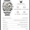 OLEVS 2856 Men's Quartz Watches Skeleton Flywheel Chronograph Classic Fashion TOP Brand Watch for Men Moon Phase Waterproof