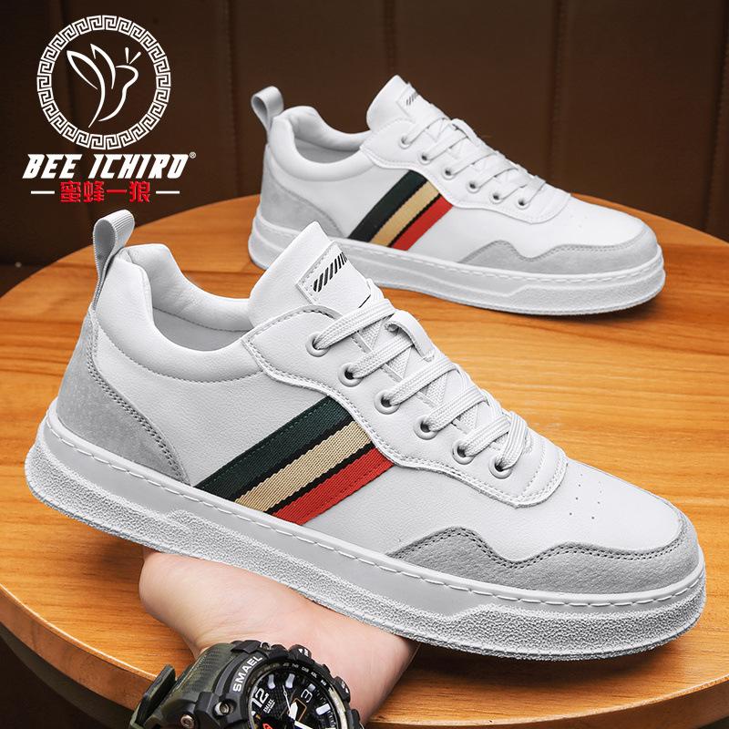 

Spring and summer men s shoes fashion leather trendy board shoes new four seasons soft leather casual leather shoes 39