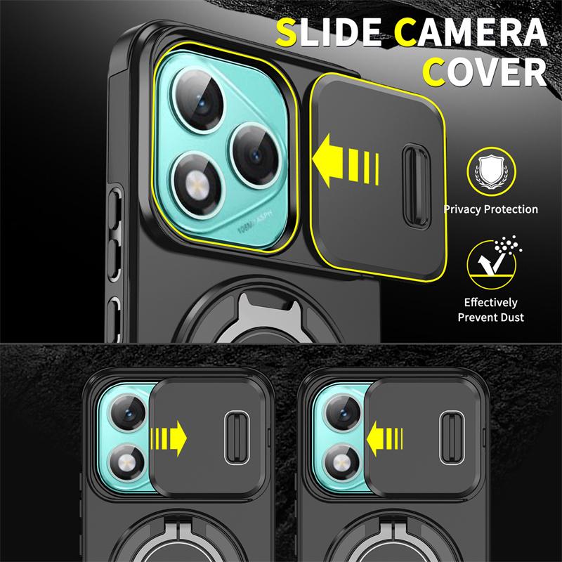 Armor Funda For Honor 400 Lite 5G Case Slide Camera Ring Stand Holder Shockproof Cover For Honor 400 Pro 400Lite 400Pro 5G Capa