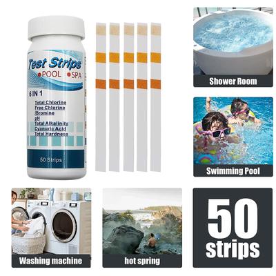 6 IN 1 PH Test Strips Pool Spa Spa Easy And Fast Detection Of PH 50PCS