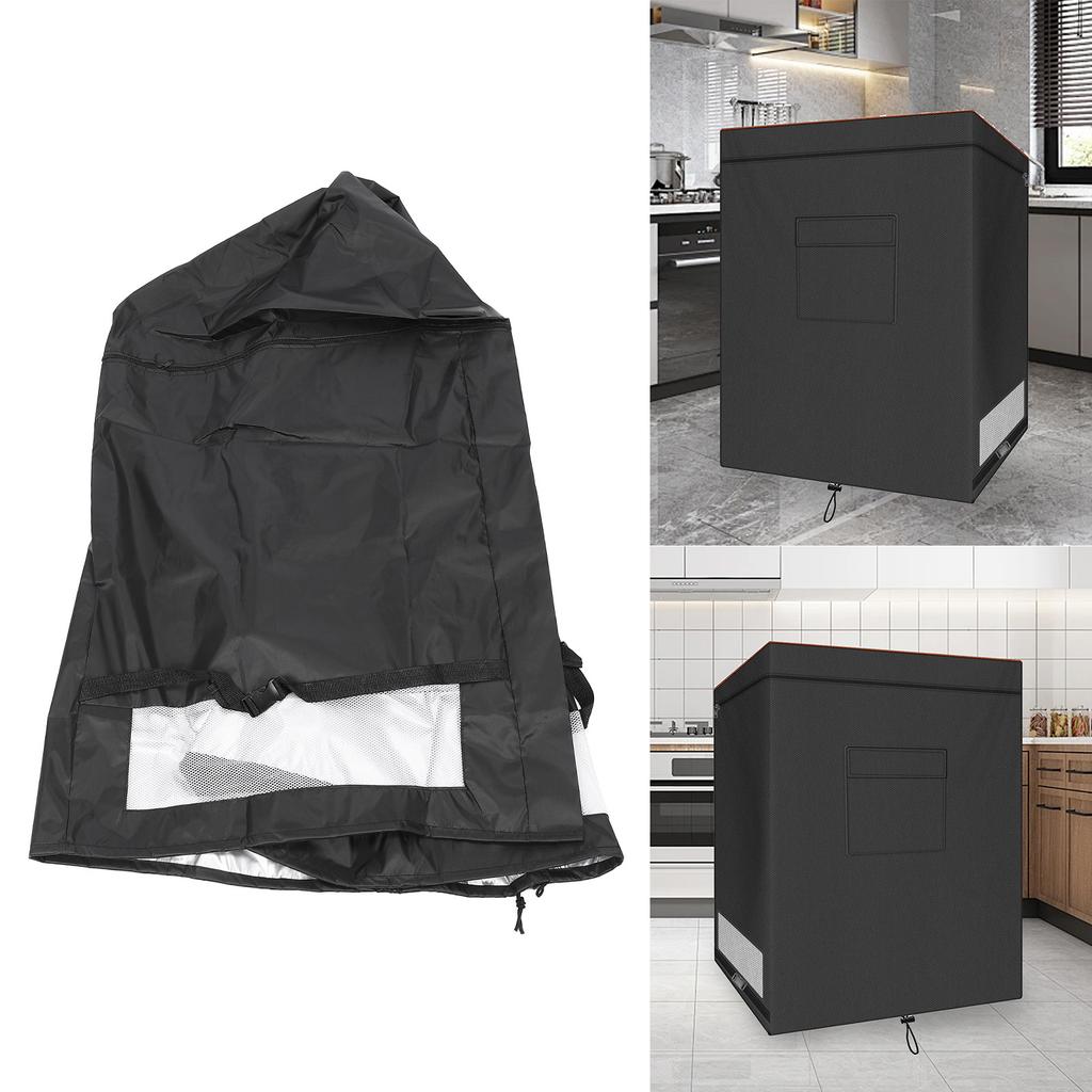 Chest Freezer Cover Oxford Protective Outdoor Indoor Refrigerator Dust Cover with Zipper Fits 5.0 Cubic Feet Deep Freezer 28.0x23.0x34.0in