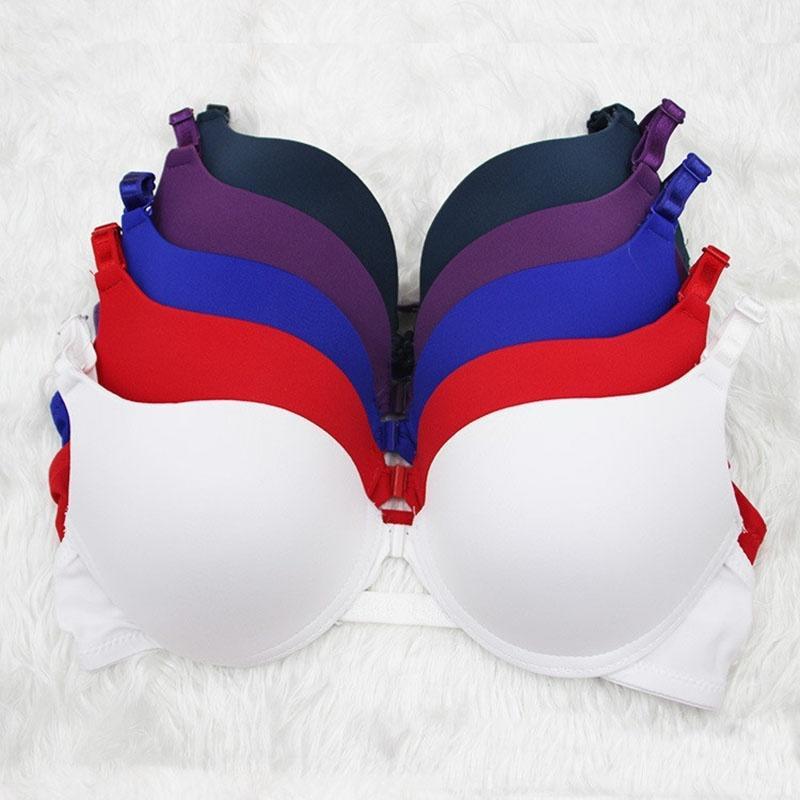 Fashion Women Sexy Lingerie Front Closure Lace Push Up Seamless Underwire Bra Women Underwear Bras