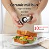 Pepper Salt Grinder,Pepper Mill for Kitchen,Stainless Steel Adjustable Coarseness Pepper Grinder Ceramic Rotor Salt Grinder