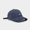 Street Minimalist Embroidered Small Letter Washed Cotton Baseball Cap To Show Off The Face of A Young Couple on A Trip. Curved Brim Baseball Cap
