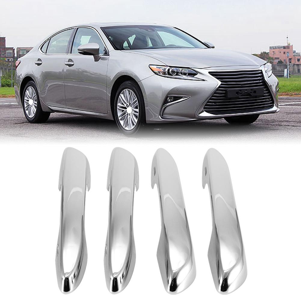 4pcs/set Car Exterior Door Handle Cover Trim for ES200 18-19 (Carbon Black)