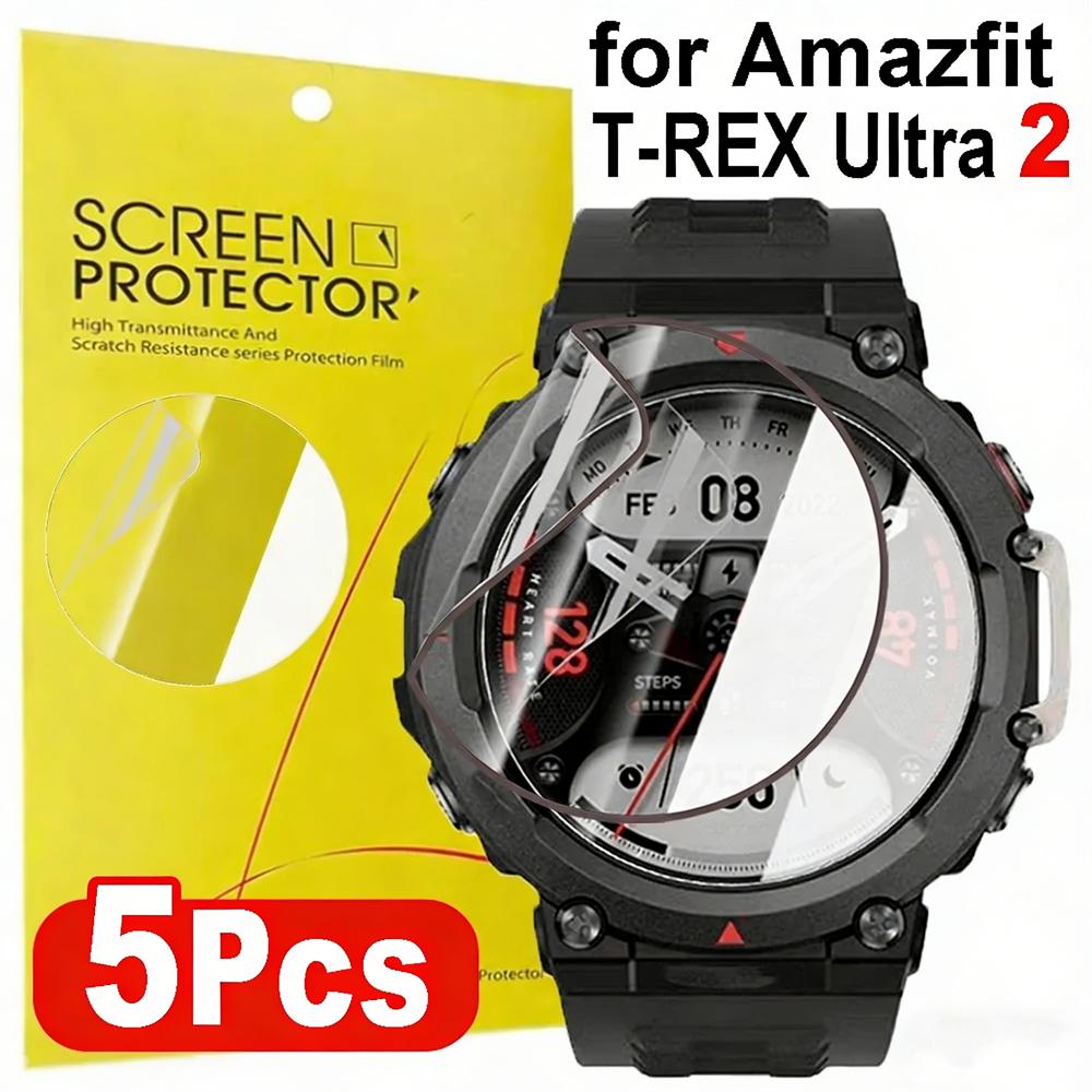 1-5Pcs Soft Hydrogel Films for Amazfit T-Rex Ultra2 Watch Screen Protectors Composite Films for Amazfit T-Rex Ultra2 Not Glass