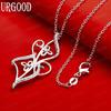 925 Sterling Silver Vintage Openwork Floral AAA Zirconia Pendant Necklace - Stylish Evening Jewelry