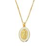 French Virgin Necklace Women'S Premium Vintage Ol Personality Versatile Portrait Geometric Pendant Accessories