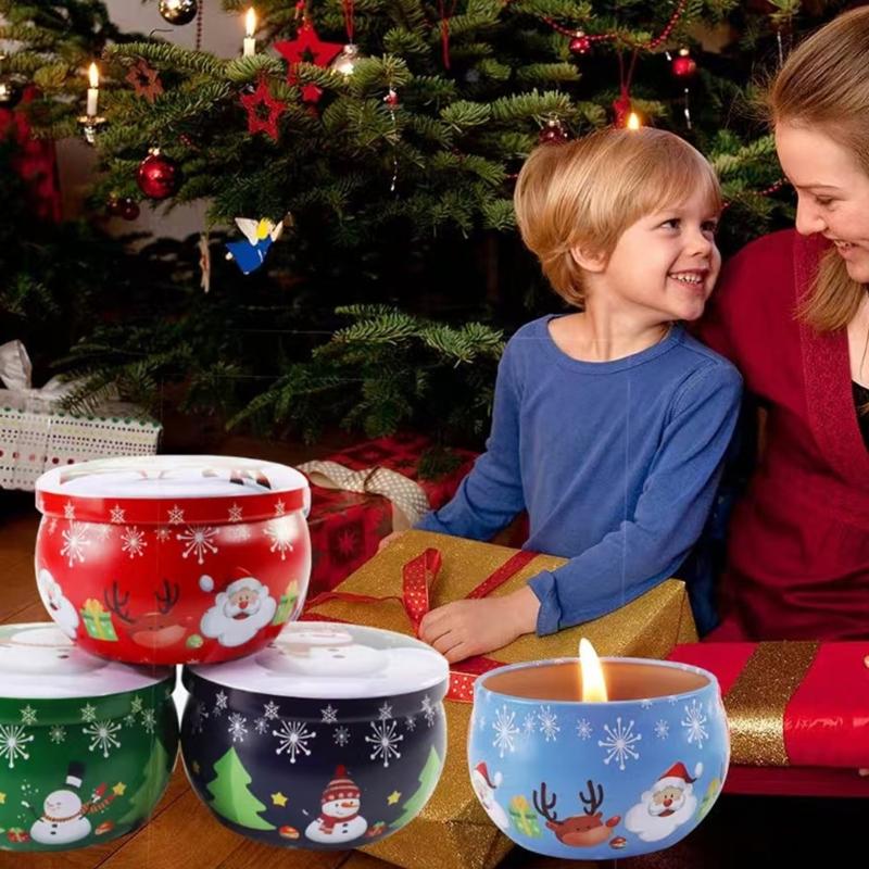 Christmas Soys Wax Candle Home Decoration For Festival Parties 30Hrs Fragrant Burn Aromatherapies Candle