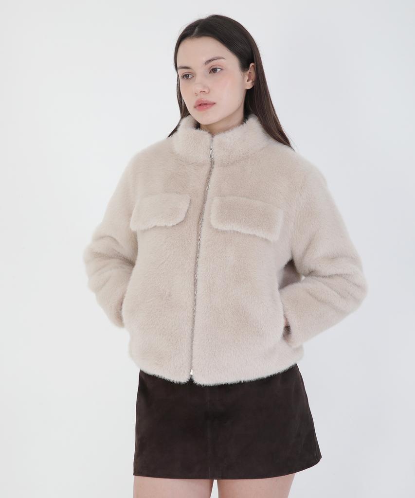 Colorz New York Crop Fur Jacket