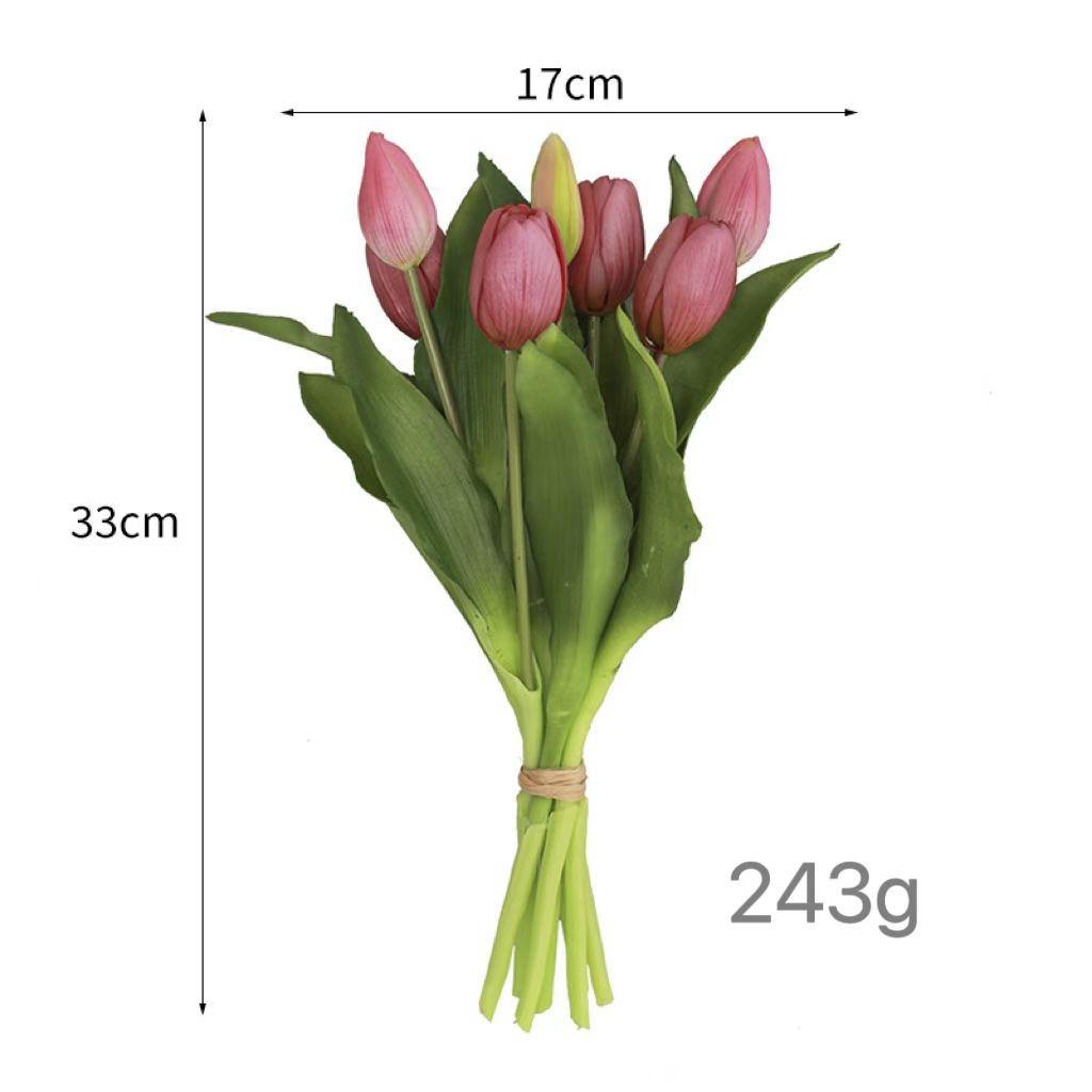 Fake Tulip Bouquet Easy to Maintain and Wipe Clean for Long Lasting Beauty