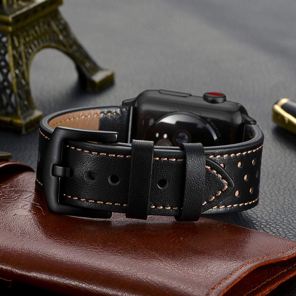 Leather strap For Apple Watch band 44mm 40mm iWatch band 42mm 38mm First layer cow leather bracelet apple watch serie 3 4 se 6 7