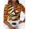New Leopard Print Pattern Long Sleeve Shirt For Womens Loose Casual Shirt Top Personalized Street Trend Style Ladies Blouse
