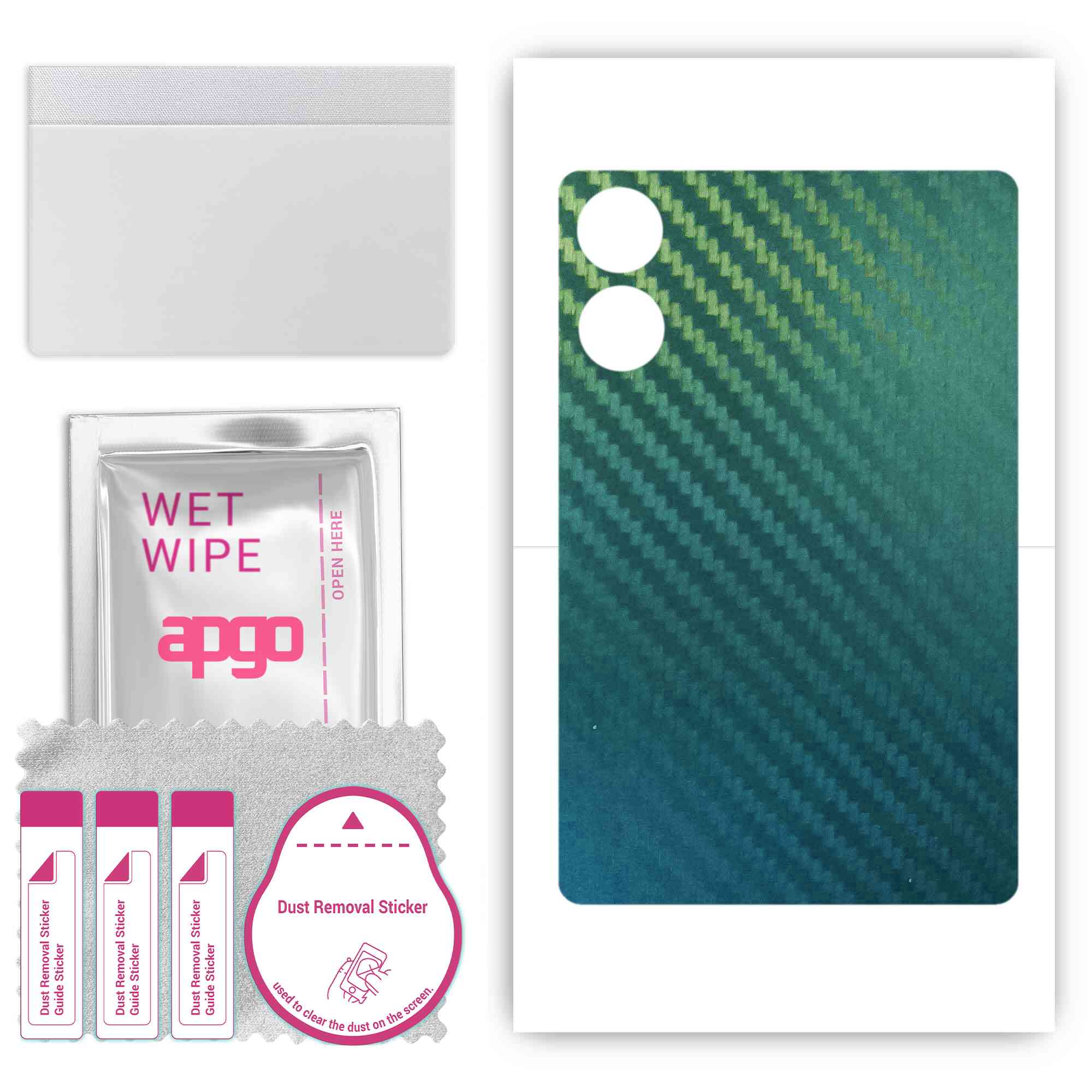 

apgo Protective Skin Sticker for the back compatible with Honor MagicPad 13, Wrap Film, Foil, Vinyl - Pattern Carbon Chameleon CAKA1