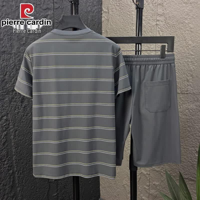Pierre Cardin Men's Ice Silk Summer Casual Outfit Set