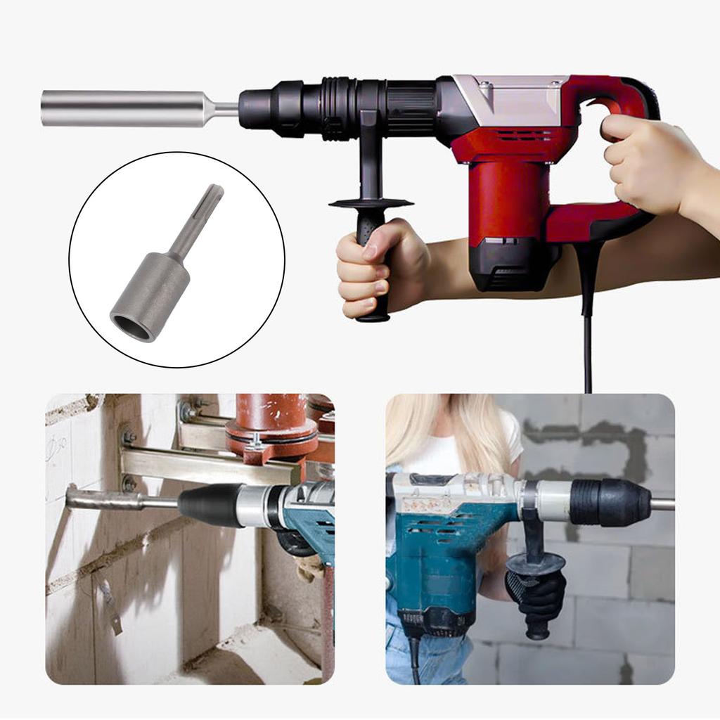 Ground Rod Driver 3.9in Round Handle Heavy Duty Steel Ground Rod Drill Bit Driver T Post Driver for   Plus Hammer