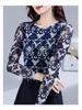 Stylish Long Sleeve Print T-shirt for Middle-Aged Women