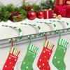 1/2PC Metal Fireplace Sock Hanger Holiday Red and Green Xmas Striped New Year Christmas Stocking Hook Home Party Decorations