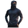 Men's Fashion Printed Sun Protection Hoodie Lightweight Long Sleeve Breathable Outdoor Sportswear with Face Covering and Adjustable Hood