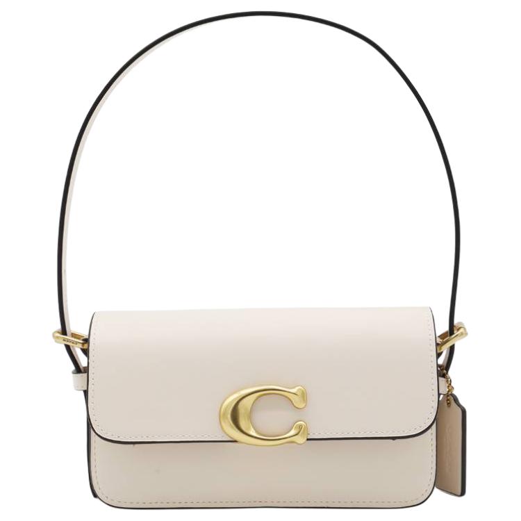 

Coach Simple Solid Color Leather Shoulder Tote Bag Small Women Bags Beige CAM18-B4HA Basic Set (Bag+Dust Bag)