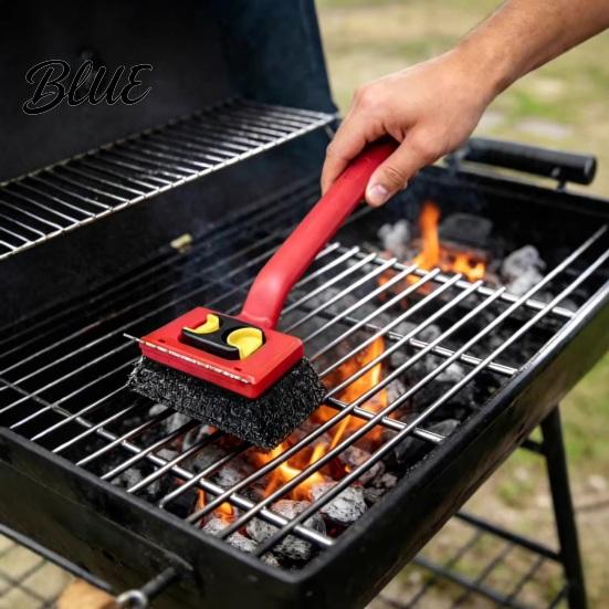 Vervangbare Schoonmaakpads Grillborstel met Schraper Zonder Bramen Vuilverwijderaar Ingebouwde Vet BBQ Reiniger Buiten Gereedschap Veilige Vervanging