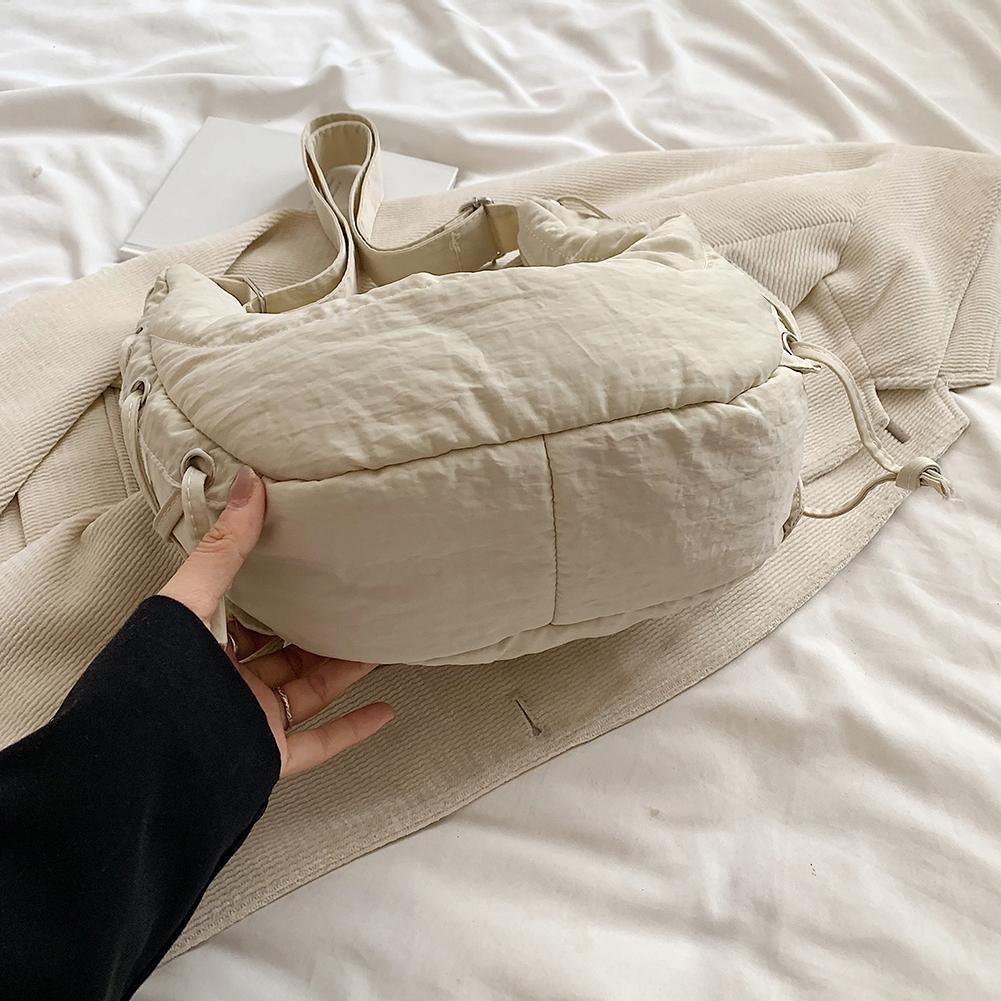 Women Fashion Shoulder Bag Large Capacity Crescent Crossbody Bag Adjustable Strap Daily Messenger Bag Simple Satchel Bag