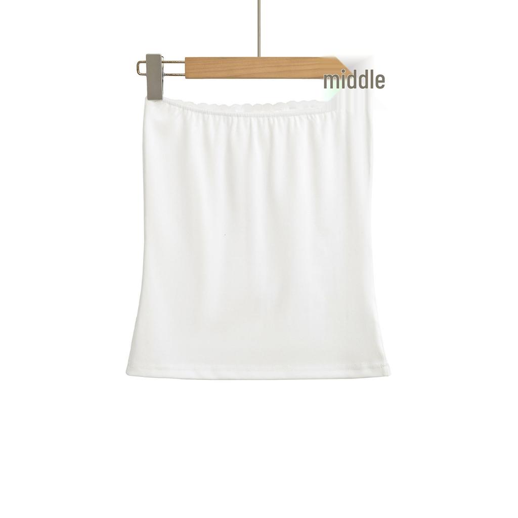 European Style White Lace Off-the-Shoulder Bandeau Top