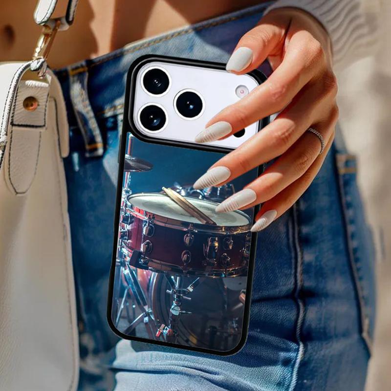 Drummer Playing Drums Phone Case For iPhone 17 Air 14 15 13 12 Max Cover For Apple 14 15 16 16e 11 Pro Max Plus