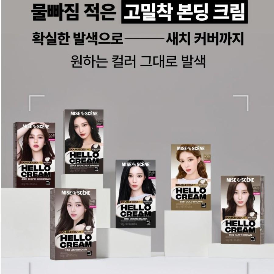 Mise-en-scene New Hello Cream 6 Colors Tone Down (for Gray hair),Korean Hair Products