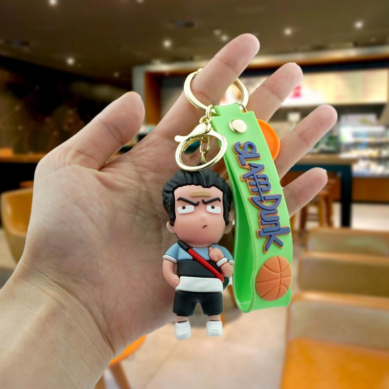 Creative Cartoon Slam Dunk Keychain Charming Rubber Couple Gift Key Accessories
