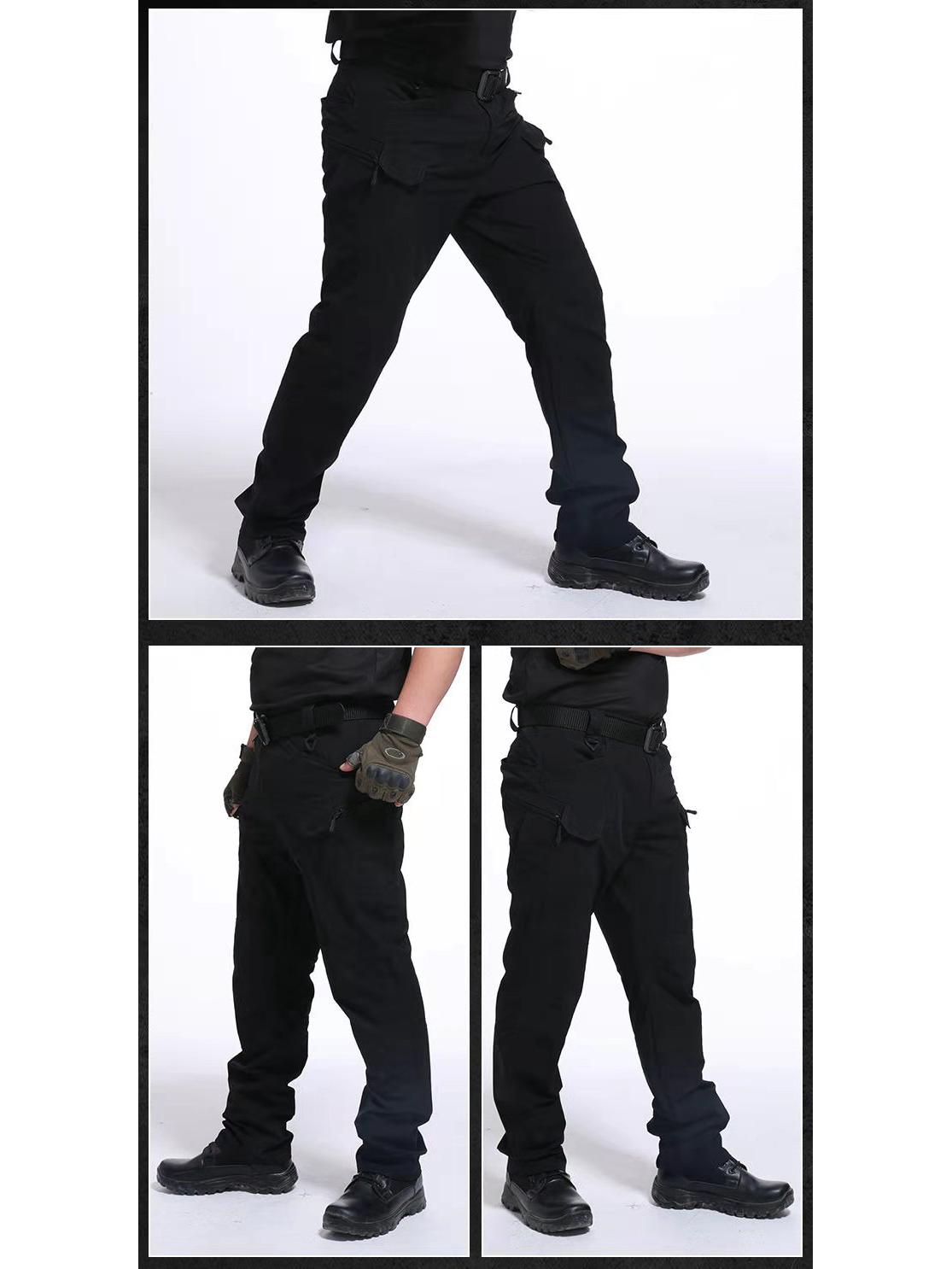 

Мужские тактические ветрозащитные камуфляжные брюки - Многокарманная уличная спортивная тренировочная рабочая одежда Medium