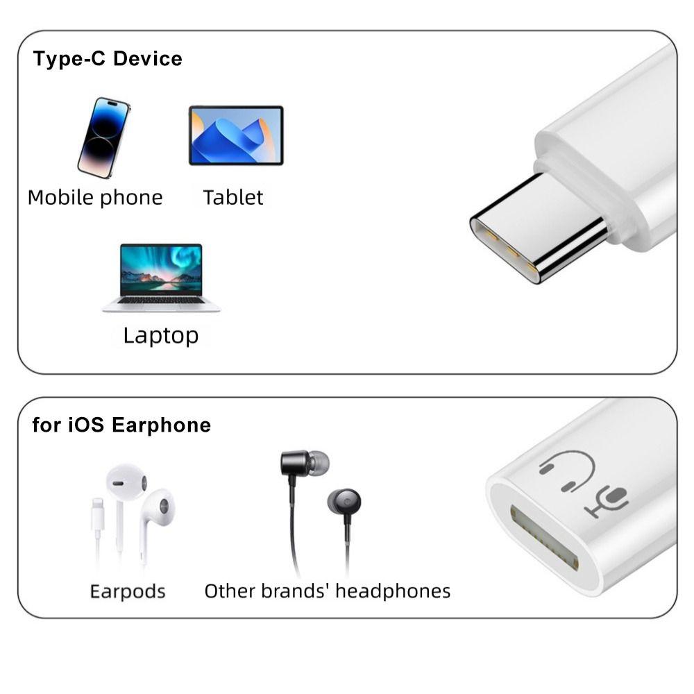 Professional Indicator Light USB-C Audio Converter HiFi Sound Smart Chip Type C Earphone Adapter Headphone Connector Tablet