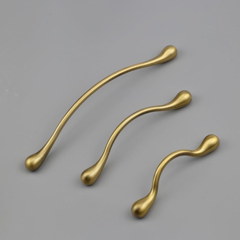 Solid Retro Cabinet Handles Gold/Silver French Style Wardrobe Handles Zinc Alloy Closet Door Pull
